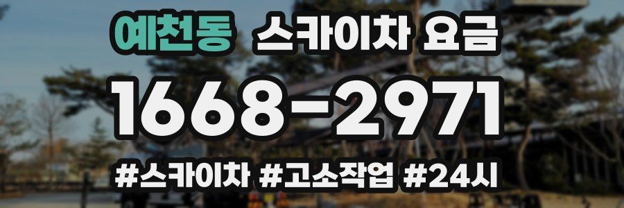 예천동 스카이차 요금