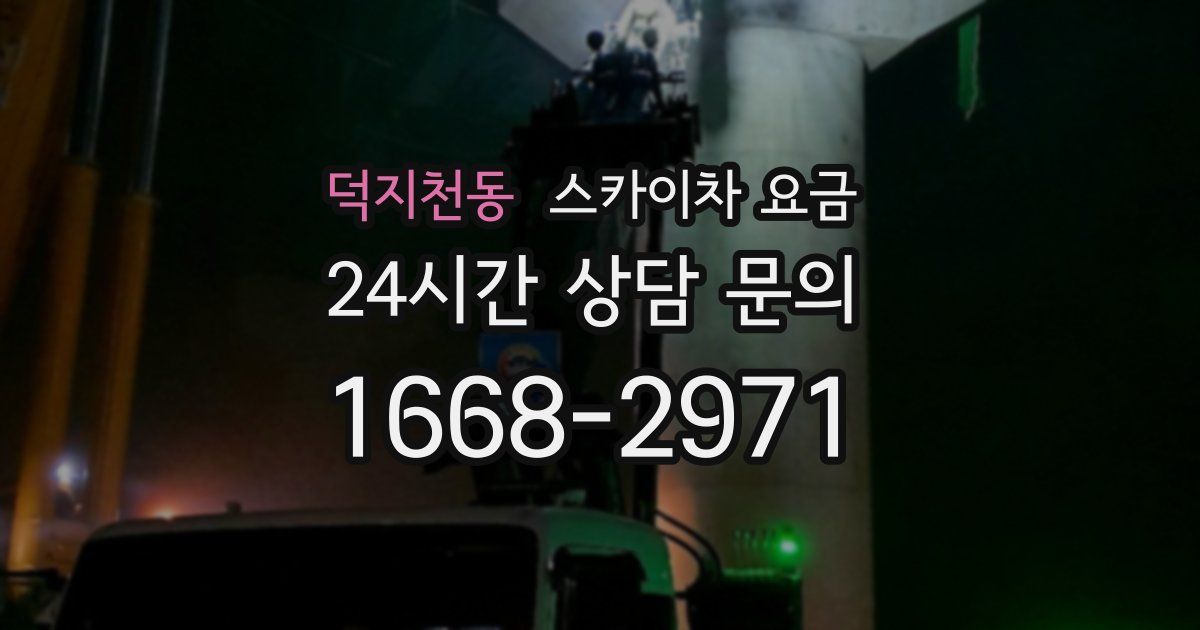 덕지천동 스카이차 요금