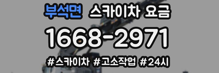 부석면 스카이차 요금