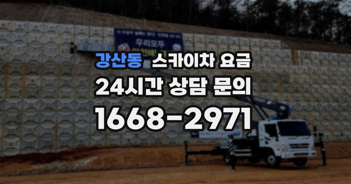 강산동 스카이차 요금