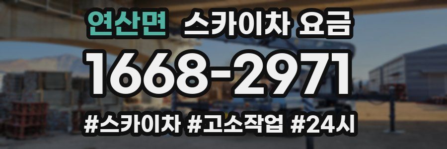 연산면 스카이차 요금