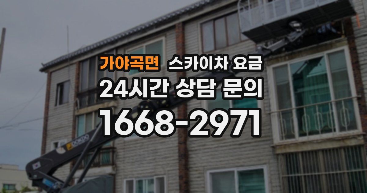 가야곡면 스카이차 요금