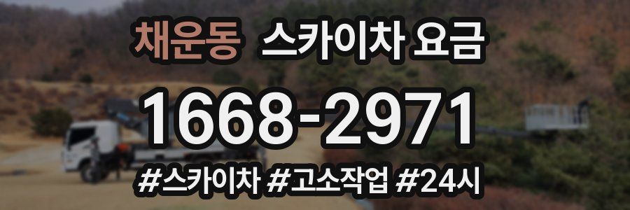 채운동 스카이차 요금