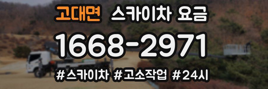 고대면 스카이차 요금