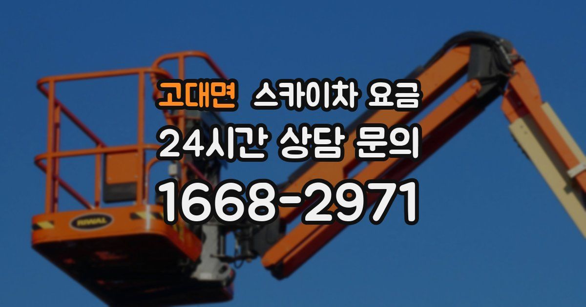 고대면 스카이차 요금