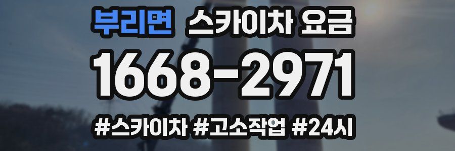 부리면 스카이차 요금