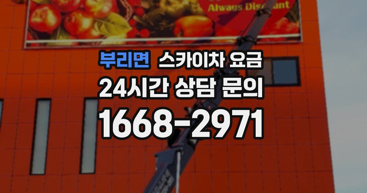 부리면 스카이차 요금