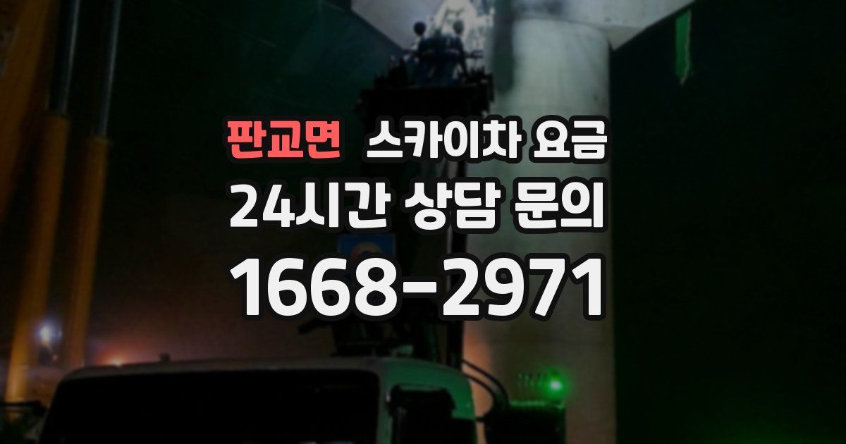 판교면 스카이차 요금