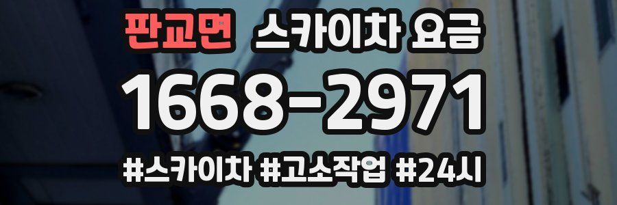 판교면 스카이차 요금