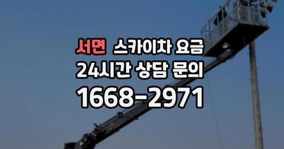 서면 스카이차 요금