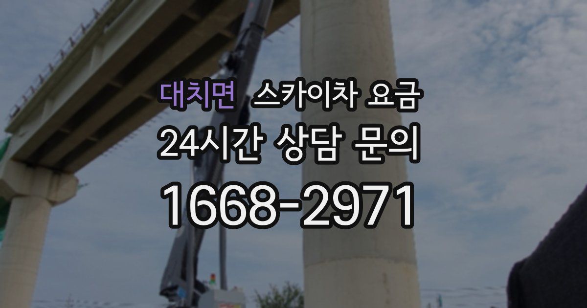 대치면 스카이차 요금