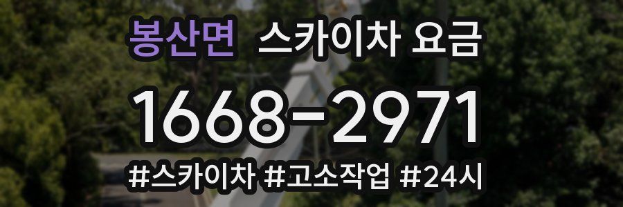 봉산면 스카이차 요금