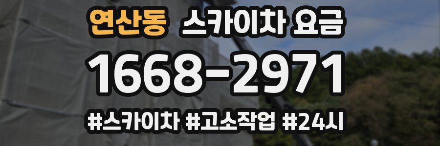 연산동 스카이차 요금