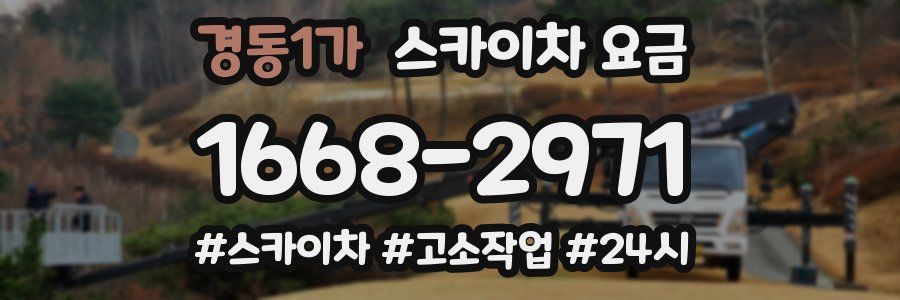 경동1가 스카이차 요금