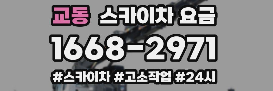 교동 스카이차 요금