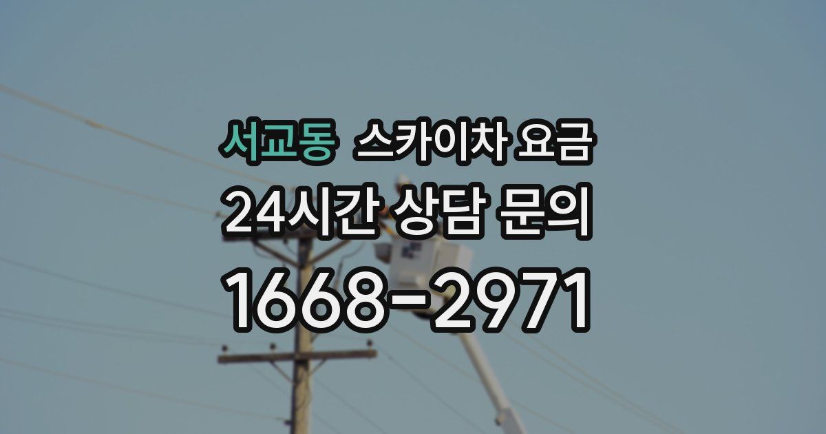 서교동 스카이차 요금