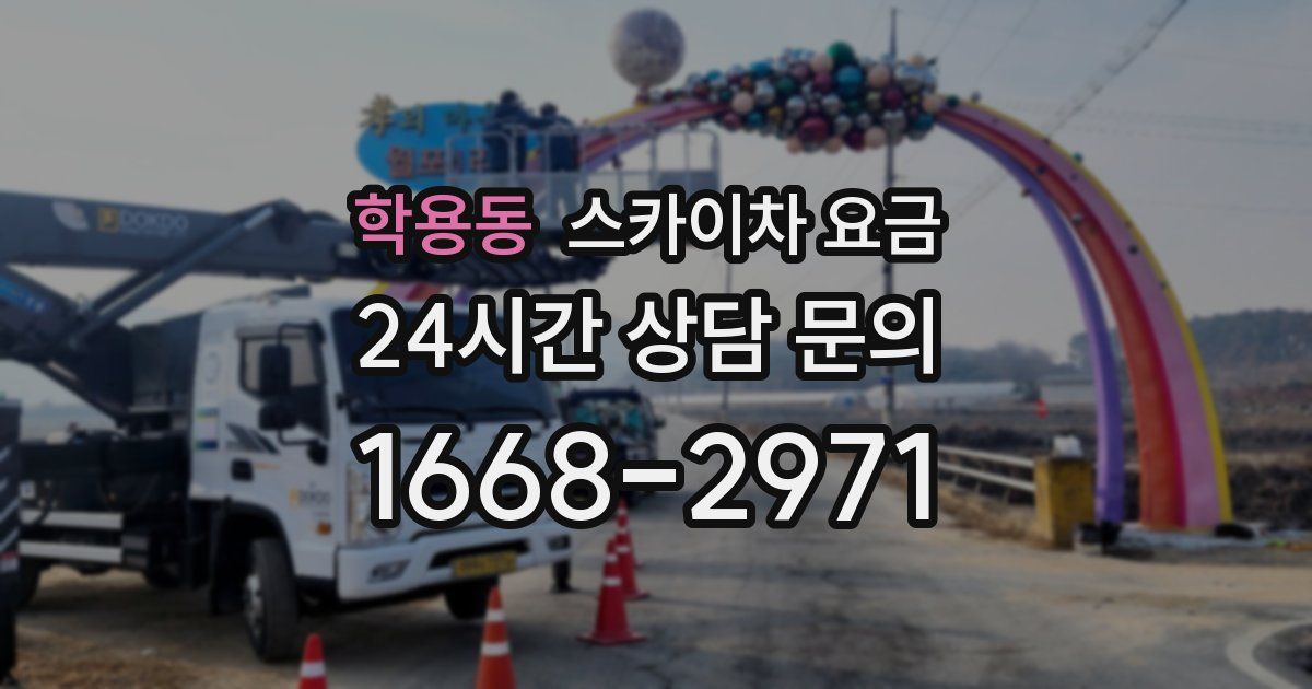 학용동 스카이차 요금