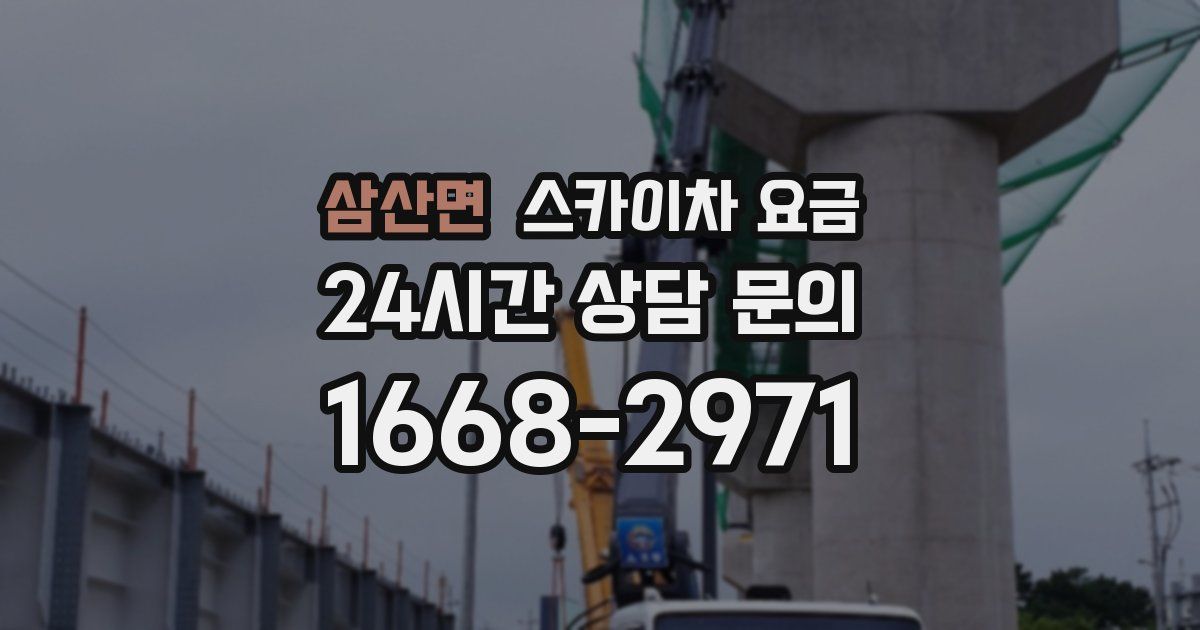 삼산면 스카이차 요금