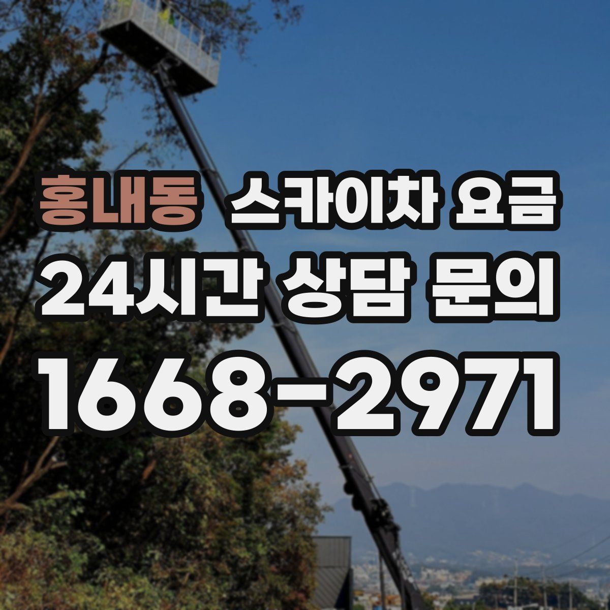 홍내동 스카이차 요금