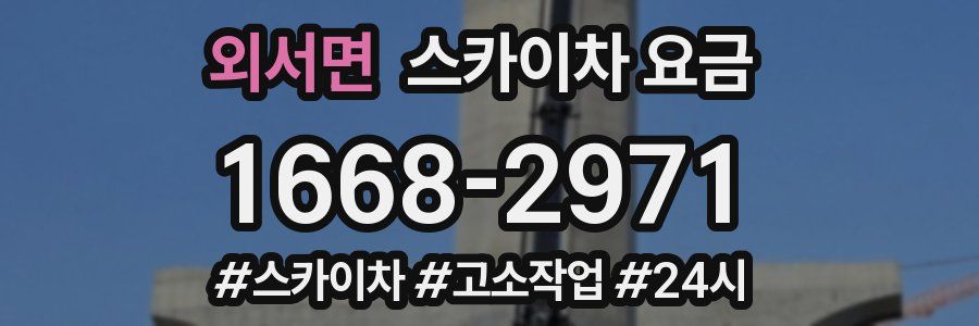 외서면 스카이차 요금