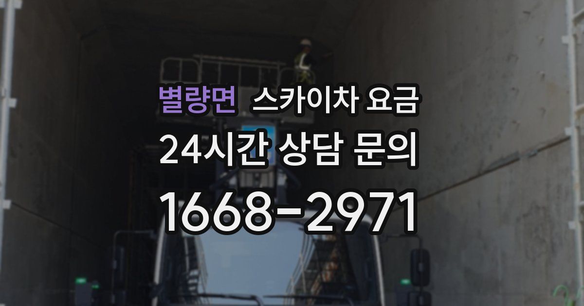 별량면 스카이차 요금