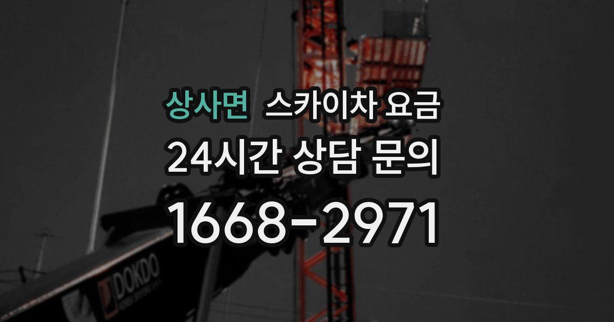 상사면 스카이차 요금