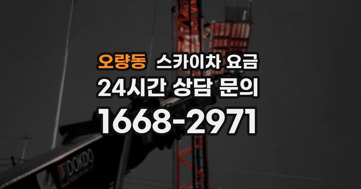 오량동 스카이차 요금