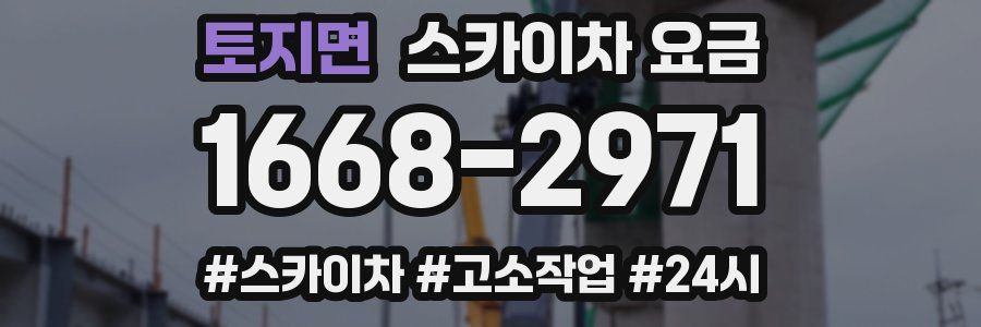 토지면 스카이차 요금