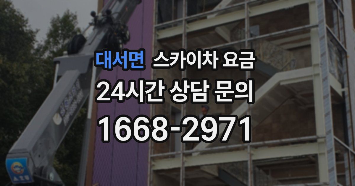 대서면 스카이차 요금