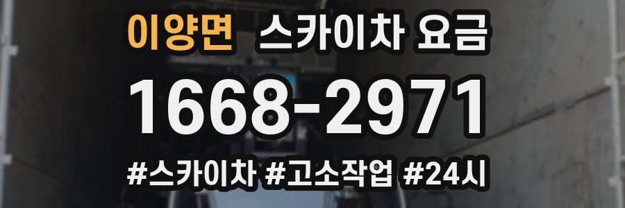 이양면 스카이차 요금