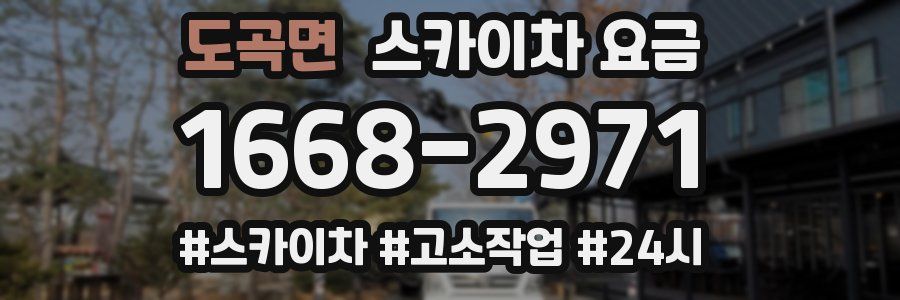 도곡면 스카이차 요금