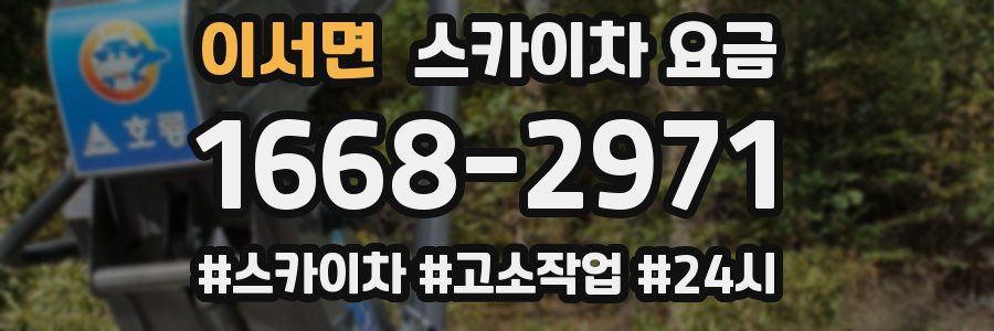 이서면 스카이차 요금