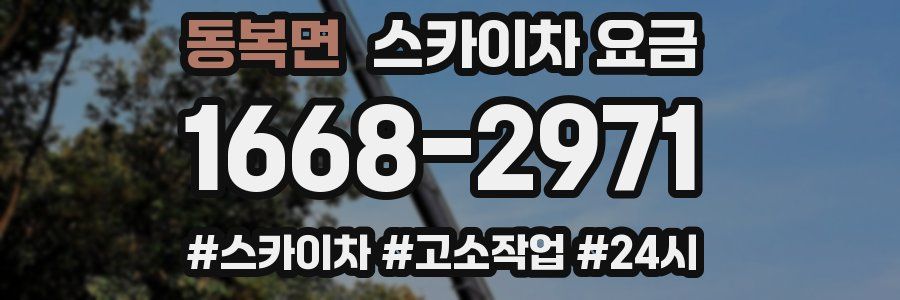 동복면 스카이차 요금