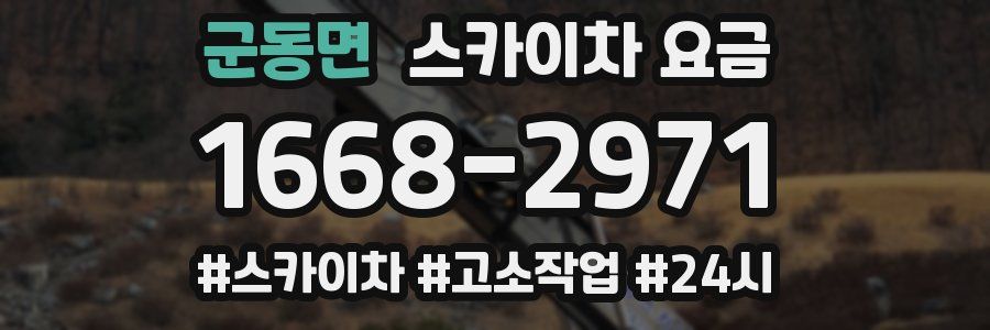 군동면 스카이차 요금