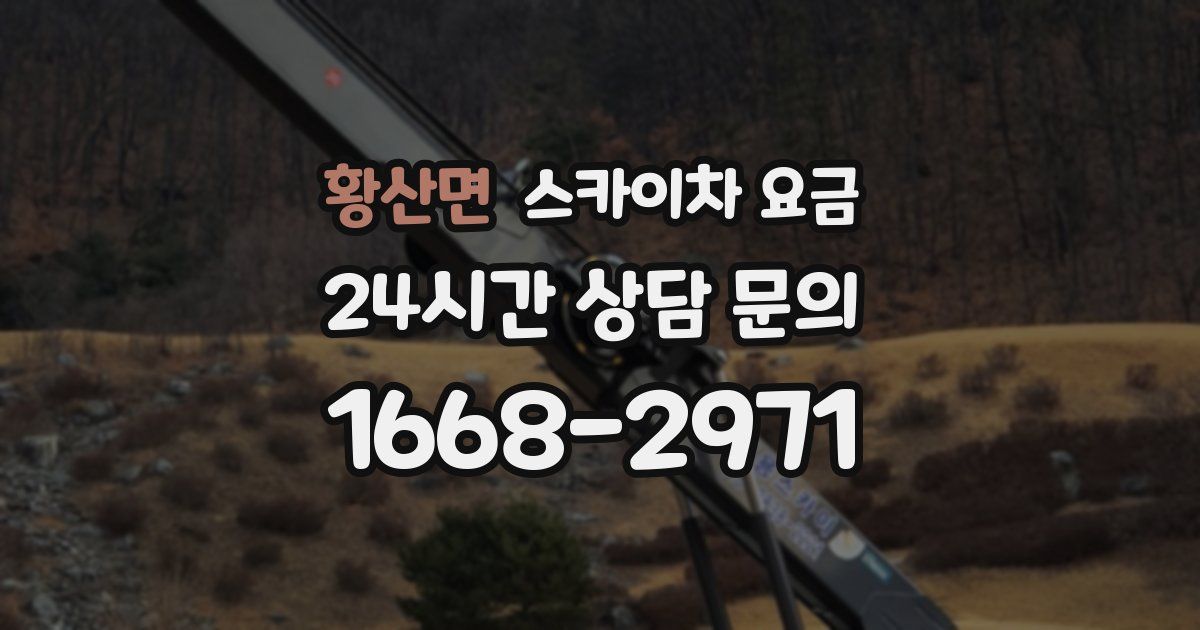 황산면 스카이차 요금