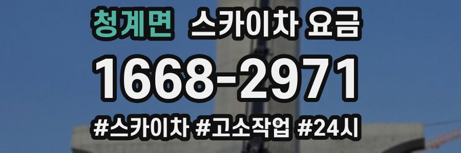 청계면 스카이차 요금