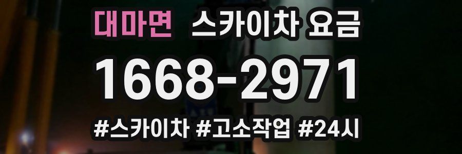 대마면 스카이차 요금