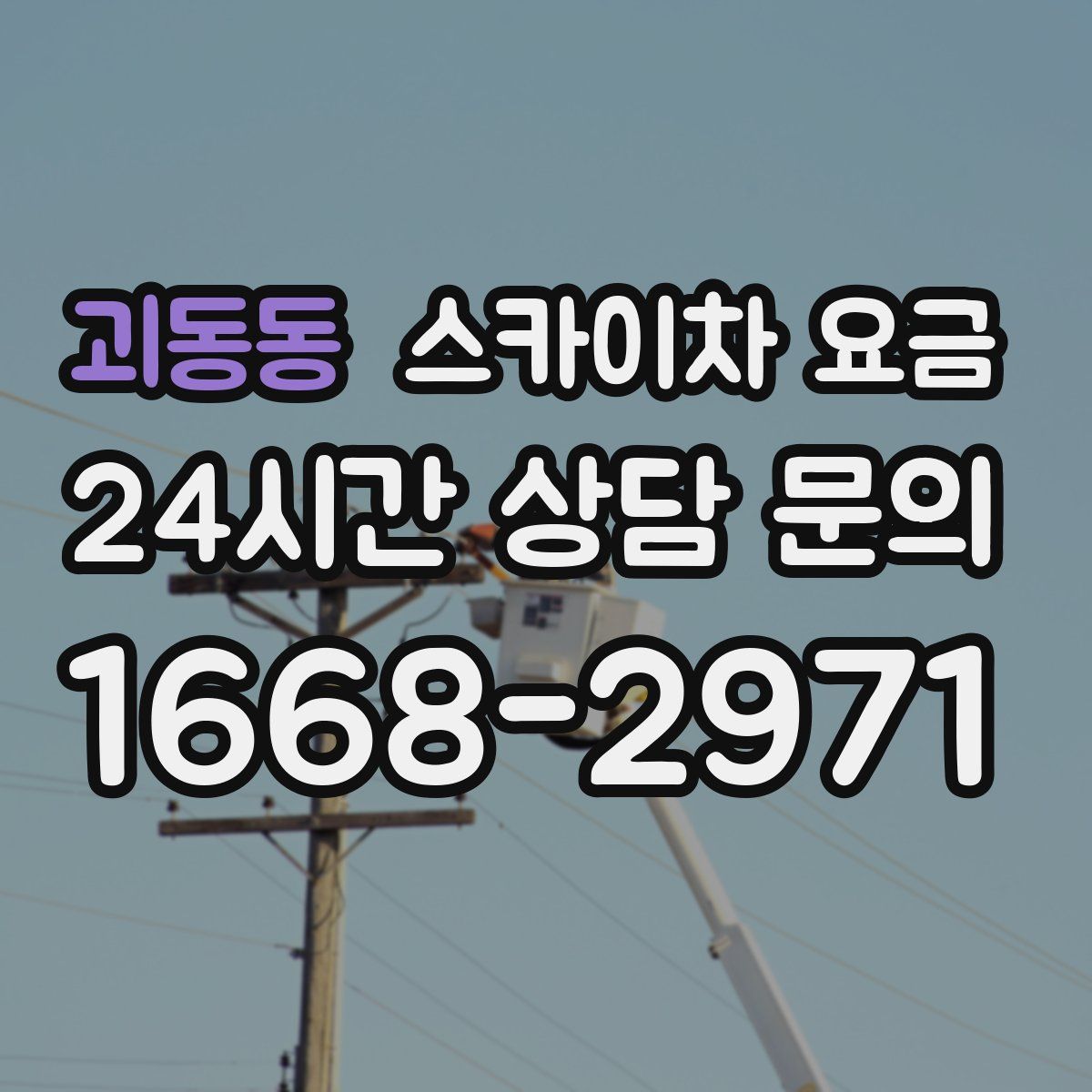 괴동동 스카이차 요금