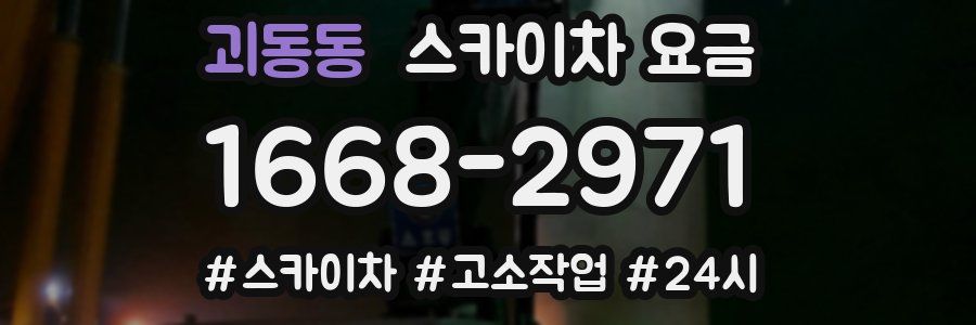 괴동동 스카이차 요금