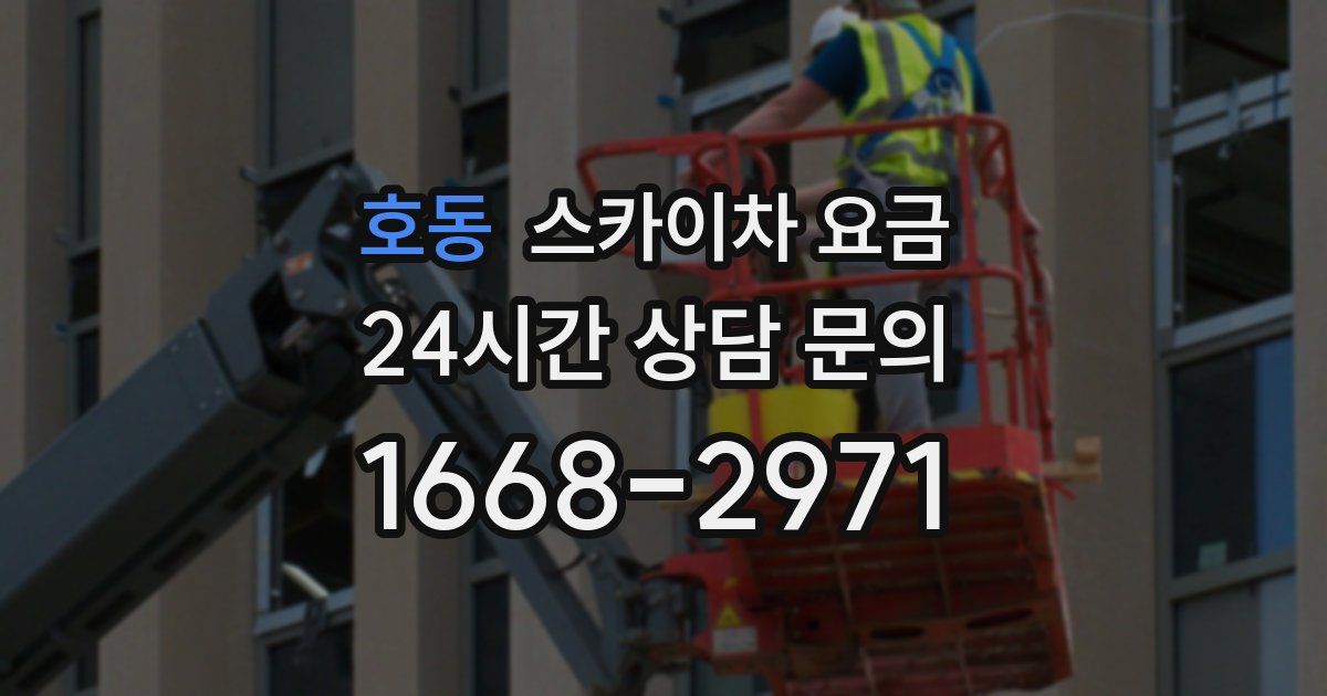 호동 스카이차 요금