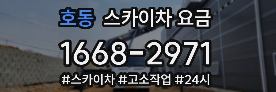 호동 스카이차 요금