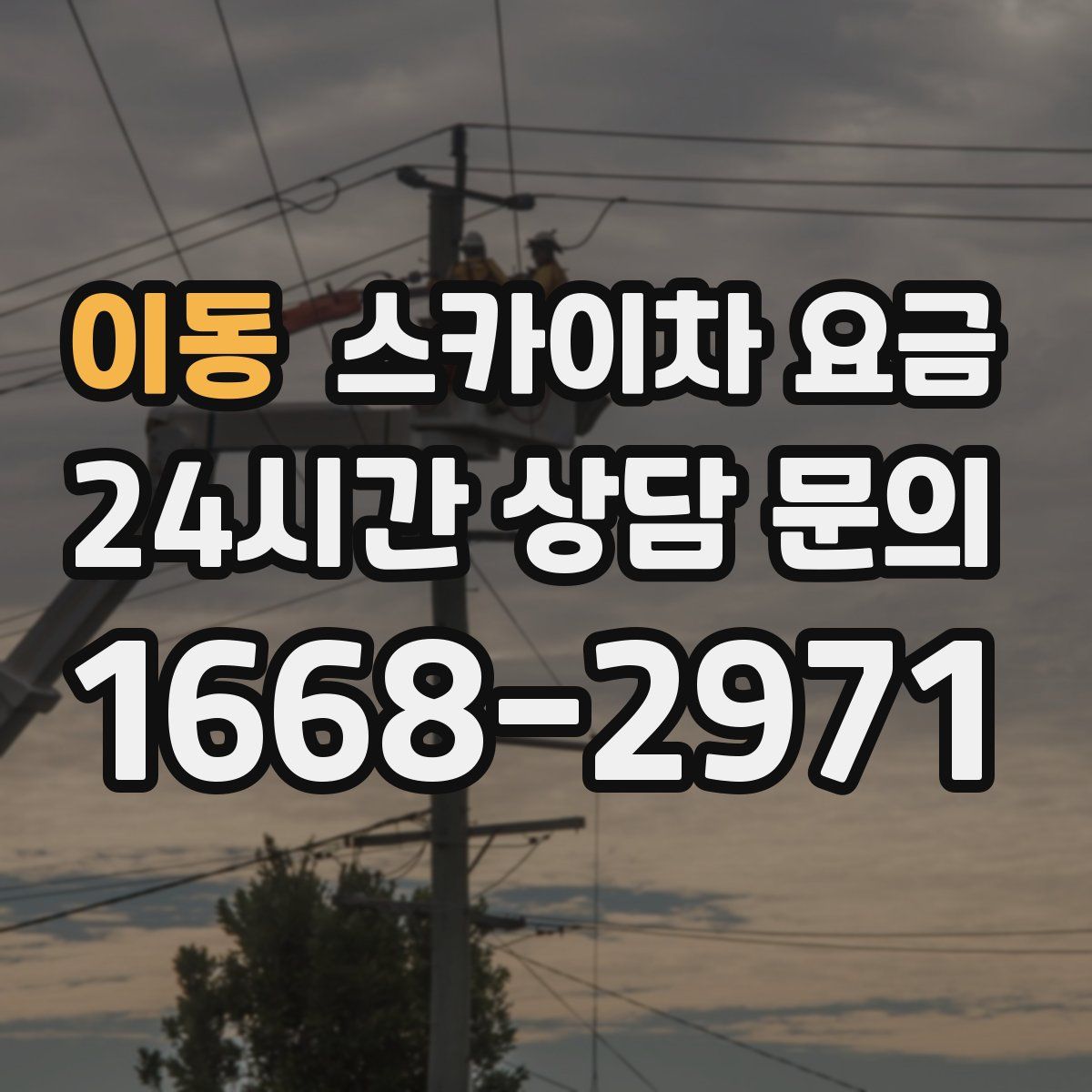 이동 스카이차 요금