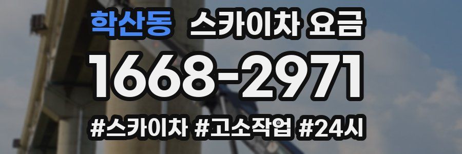 학산동 스카이차 요금