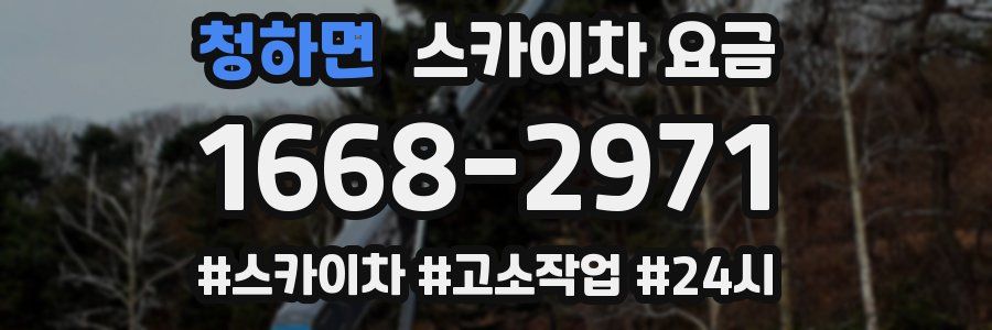 청하면 스카이차 요금