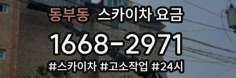 동부동 스카이차 요금