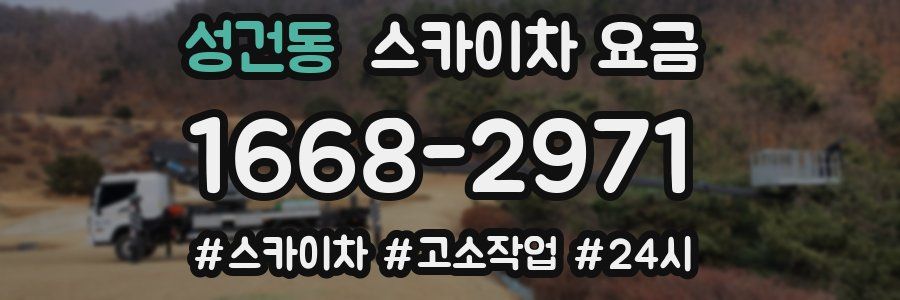 성건동 스카이차 요금