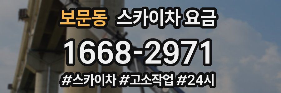 보문동 스카이차 요금