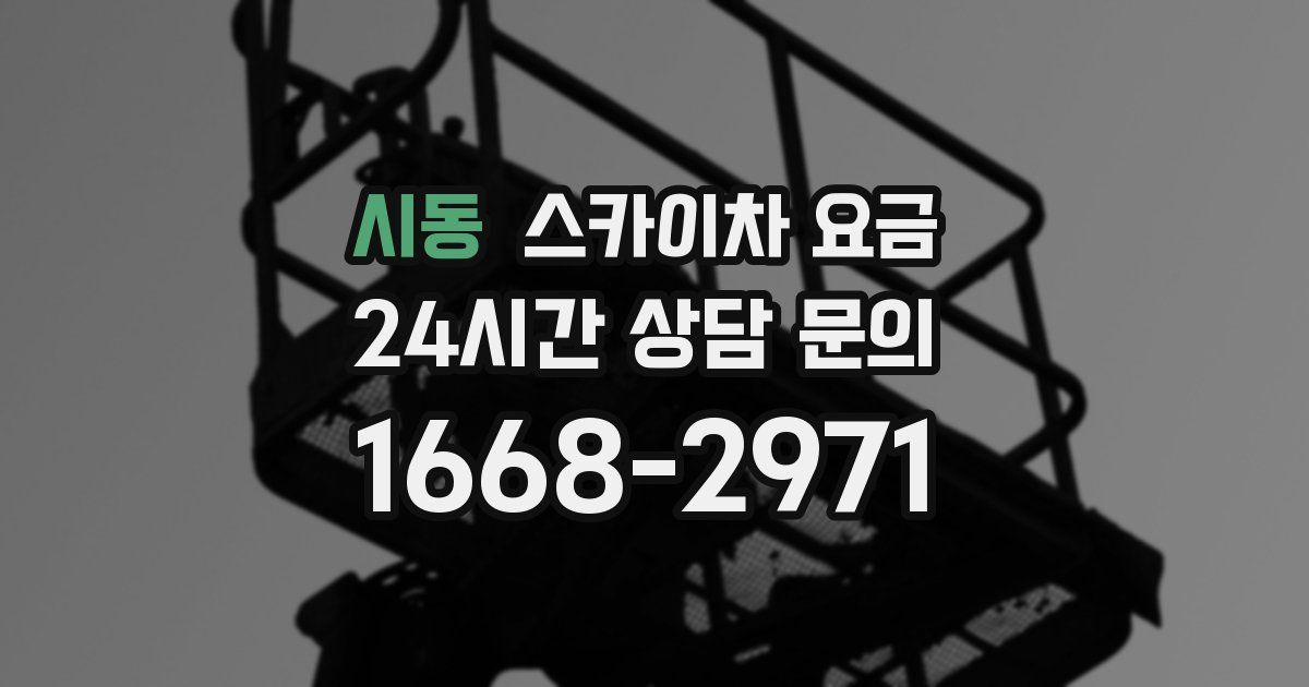 시동 스카이차 요금