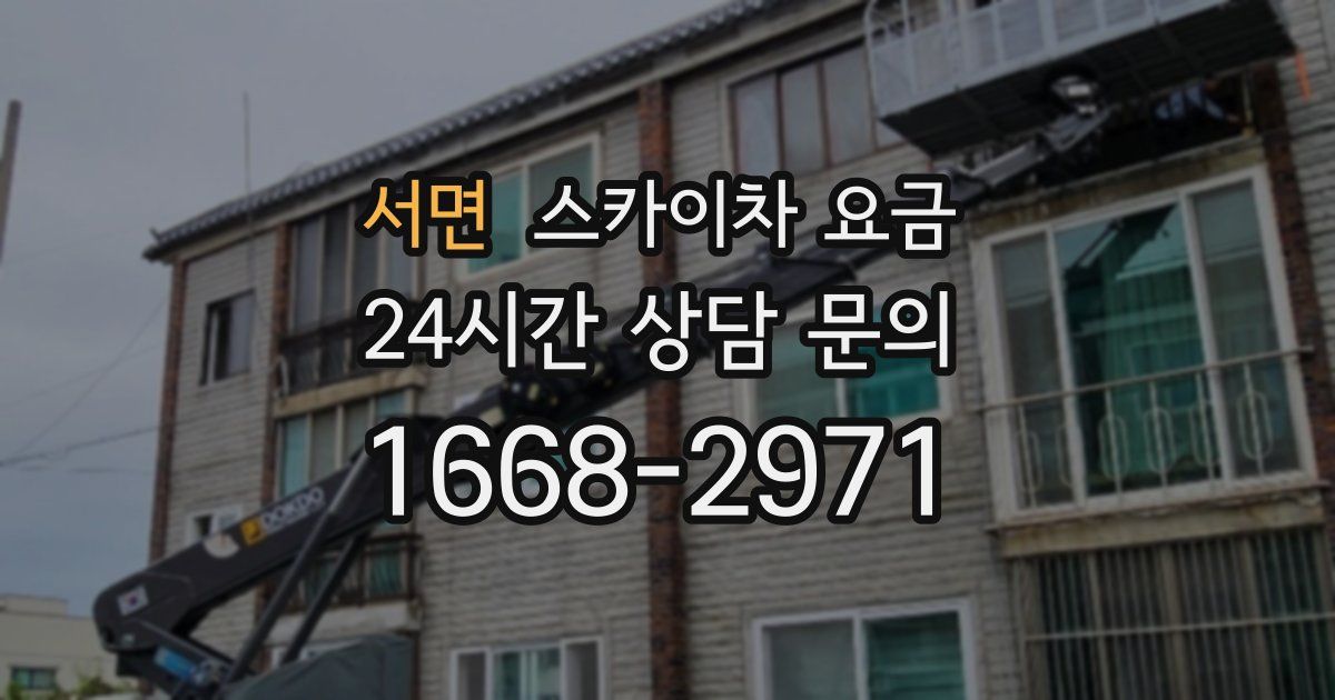 서면 스카이차 요금