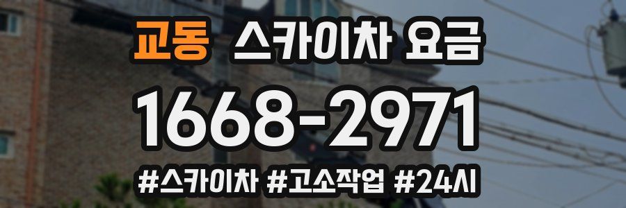 교동 스카이차 요금